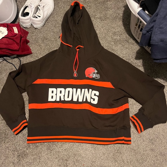 Nfl Apparel Jackets & Blazers - Browns Women's Hoodie - Brown and Orange